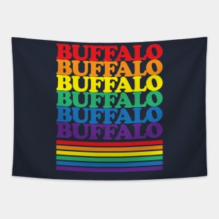 Buffalo NY Pride Week Rainbow Gay Pride Colors LGBTQ Ally Tapestry