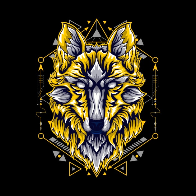 wolf vintage classic retro by SHINIGAMII