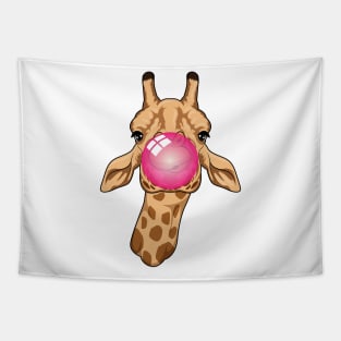 Giraffe with Bubblegum Tapestry