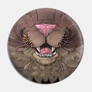 Chestnut Cat Mask Pin