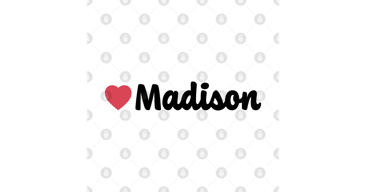 Madison Heart Script - Madison - Pillow | TeePublic