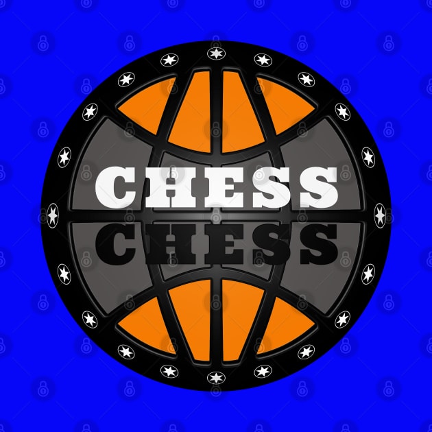 Chess Logo in Black, White and Orange by The Black Panther