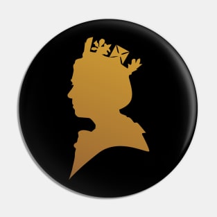 QUEEN ELIZABETH SILHOUETTE Pin