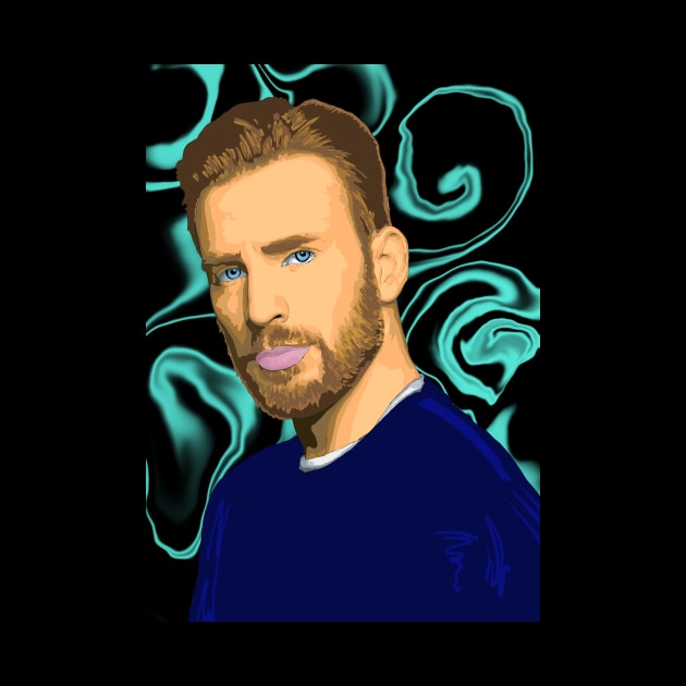 Chris Evans Pop Art Portrait by NibsonMother