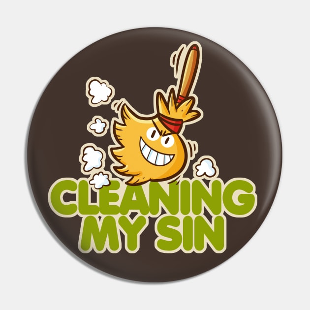 Cleaning My Sin Pin by Jocularity Art