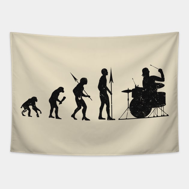 Drums Drummer Evolution Tapestry by Foxxy Merch