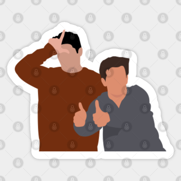 Joey and Chandler - Friends Tv Show - Sticker | TeePublic
