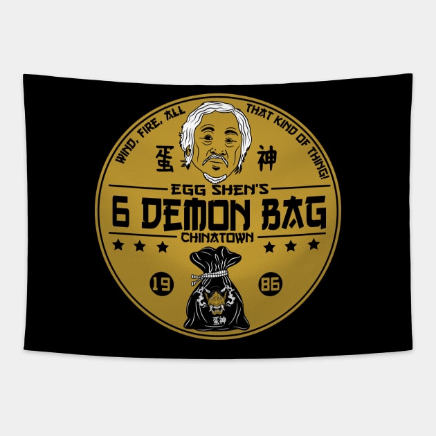 Egg Shen's 6 demon bag Tapestry by carloj1956
