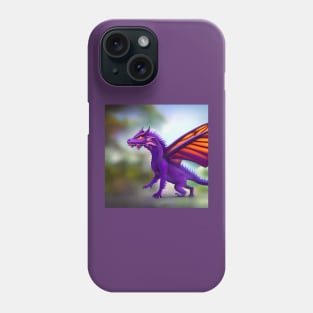 Purple Fairy Dragon with Butterfly Wings Phone Case