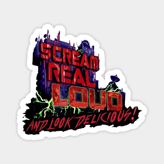 Monsters After Dark - Scream Real Loud! Magnet by SkprNck