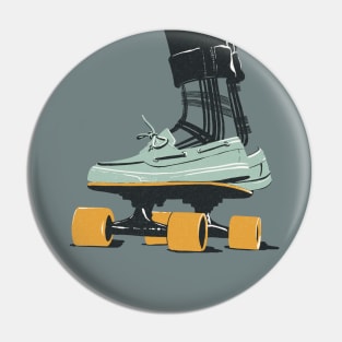 Retro Skateboarder Pin