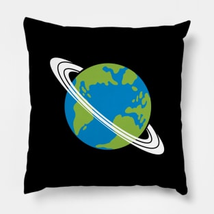 World Satellite Circle Pillow