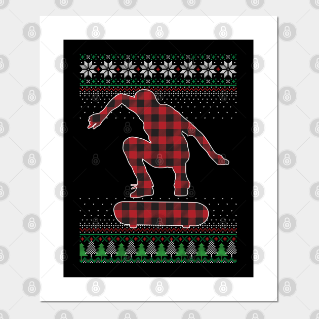 skateboard christmas jumper