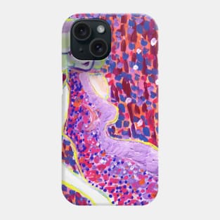 Pointillist Lady Phone Case