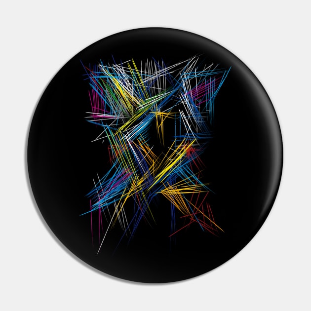 Abstract Color Scifi Pattern Pin by Nikokosmos