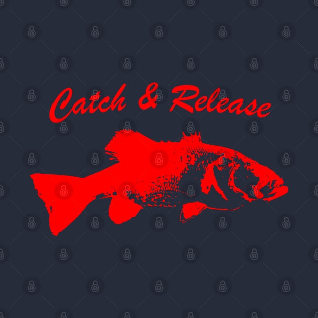 Catch and Release Series, Bass, Red color by BassFishin