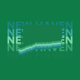 New Haven Connecticut Green Repeat T-Shirt