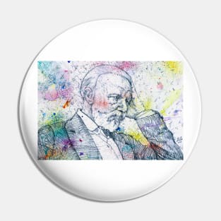 PYOTR ILYICH TCHAIKOVSKY - watercolor and pencil portrait Pin