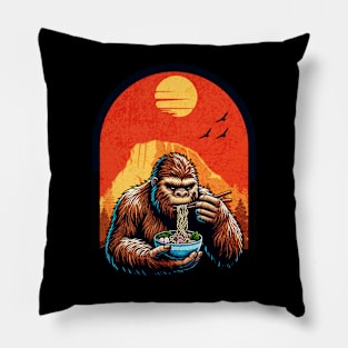 Bigfoot Eating Ramen Pillow