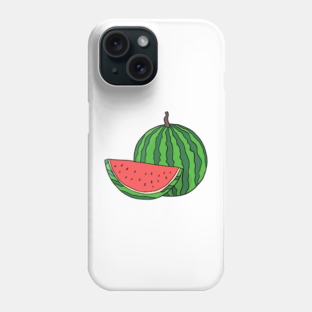 Watermelon hand drawn fruits summer Phone Case by Mesyo