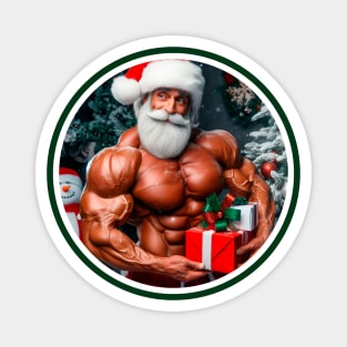 Receiving Santa's gift at the Gym Magnet