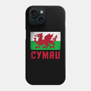 Wales / Cymru Vintage Faded Flag Design Phone Case