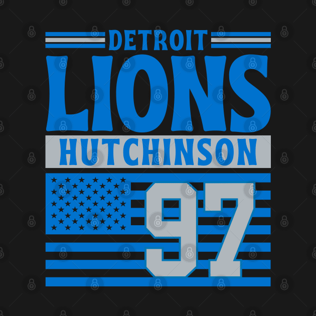 Detroit Lions Hutchinson 97 American Flag Football by Astronaut.co