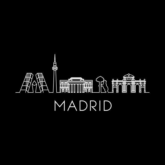 Madrid Skyline by Printadorable