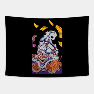 Edo Style Oni / 19th Century Japanese Demon Tapestry