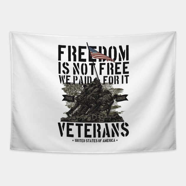 Army veterans Freedom is not free Tapestry by D3monic