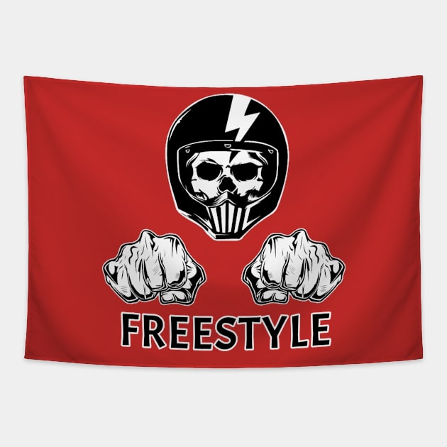 Freestyle helmet Tapestry by SkullRacerShop