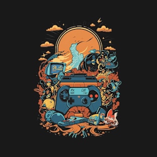 Modren retro gaming theme art T-Shirt