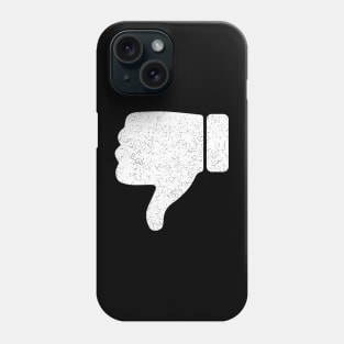 Thumbs Down Thumb Boo - Distressed - White Phone Case