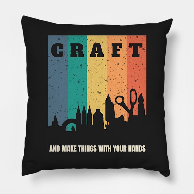 Craft City Pillow by JaneSawyerMakes