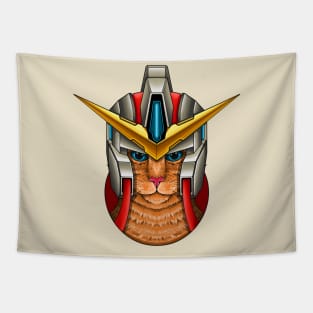 Feline Mecha: Gundam Helmet Edition 2 Tapestry