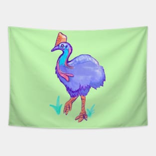 Colorful Cassowary Tapestry