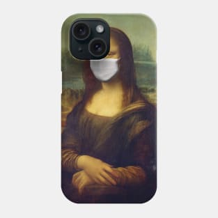 Mona Lisa in Face Mask Phone Case