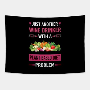 Wine Drinker Plant Based Diet Vegan Vegetarian Veganism Tapestry