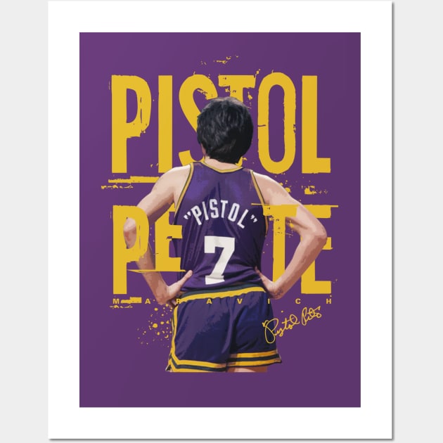 Pistol Pete Maravich - Pete Maravich Utah Jazz - Posters and Art Prints