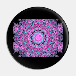 Pink and Teal mandala #2 Pin