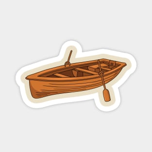 Rowboat cartoon illustration Magnet