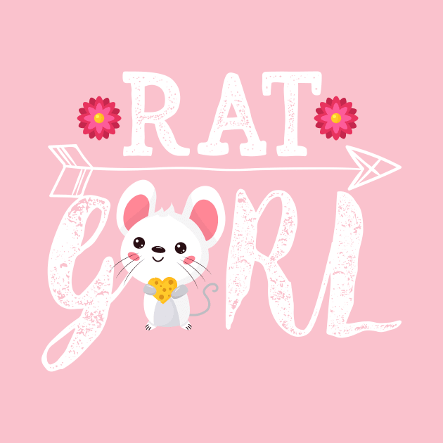 Rat Girl Flower Cheese Cute 2020 New Year of Rats Gift by ScottsRed
