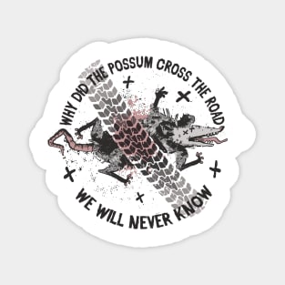 Why did the Possum Cross the Road - We will never know Magnet