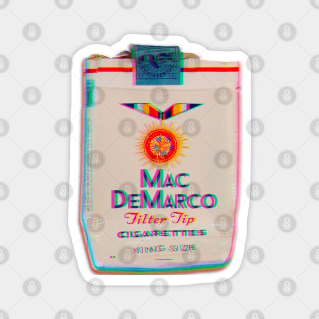 Mac DeMarco Vintage Cigarette Pack Glitched Magnet by chilangopride