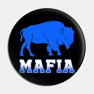 Mafia Blue Football Pin