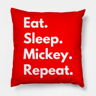Eat Sleep Mickey Repeat Pillow