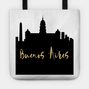 BUENOS AIRES ARGENTINA DESIGNER SILHOUETTE SKYLINE ART Tote