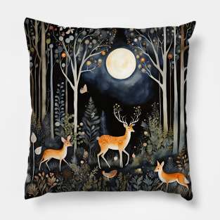 Deep in the Dark Forest Pillow