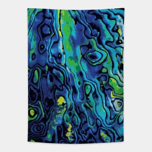 Graphic New Zealand Abalone Paua Shell Colour Green Blue Tapestry