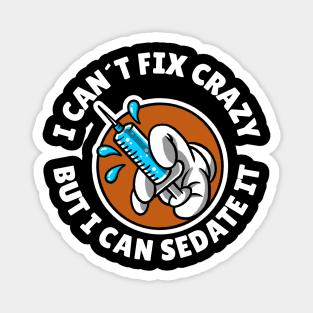 I can´t fix crazy but I can sedate it Magnet